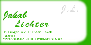 jakab lichter business card
